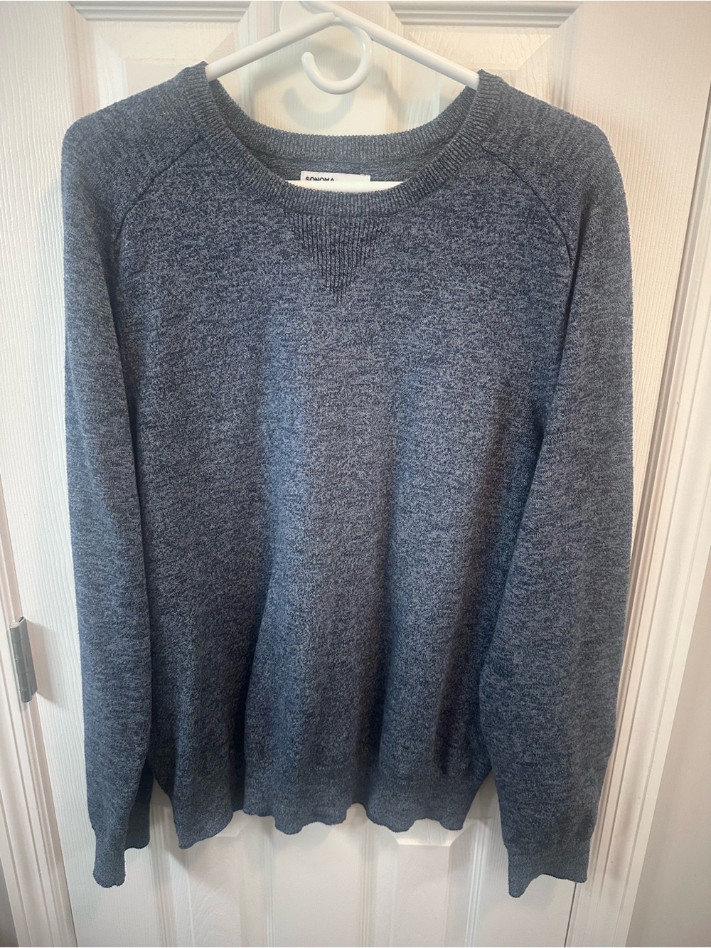 Sonoma Men’s Crewneck Sweater in Heather Blue